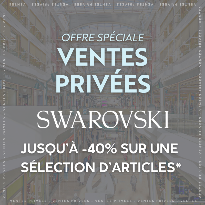 Swarovski ventes privées - jusqu'à -40% sur une sélection d'articles