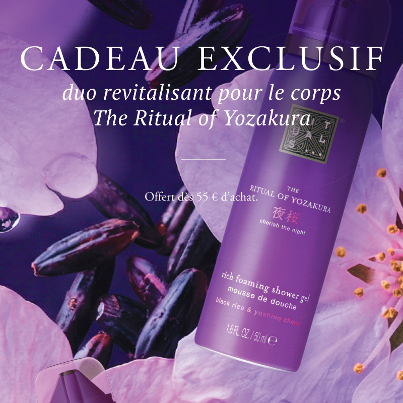 Cadeau exclusif dès 55€ d'achat chez Rituals : duo revitalisant pour le corps The Ritual of Yozakura
