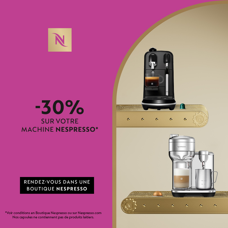 -30% sur votre machine Nespresso