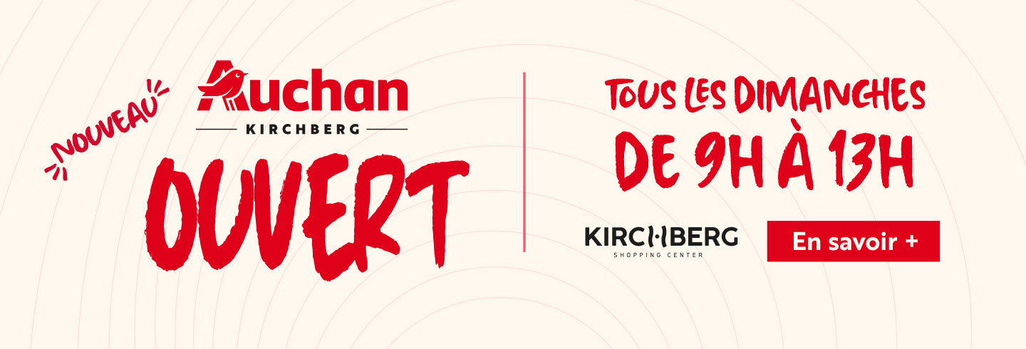 Auchan Kirchberg Ouverture Dimanche - Header Desktop et Mobile