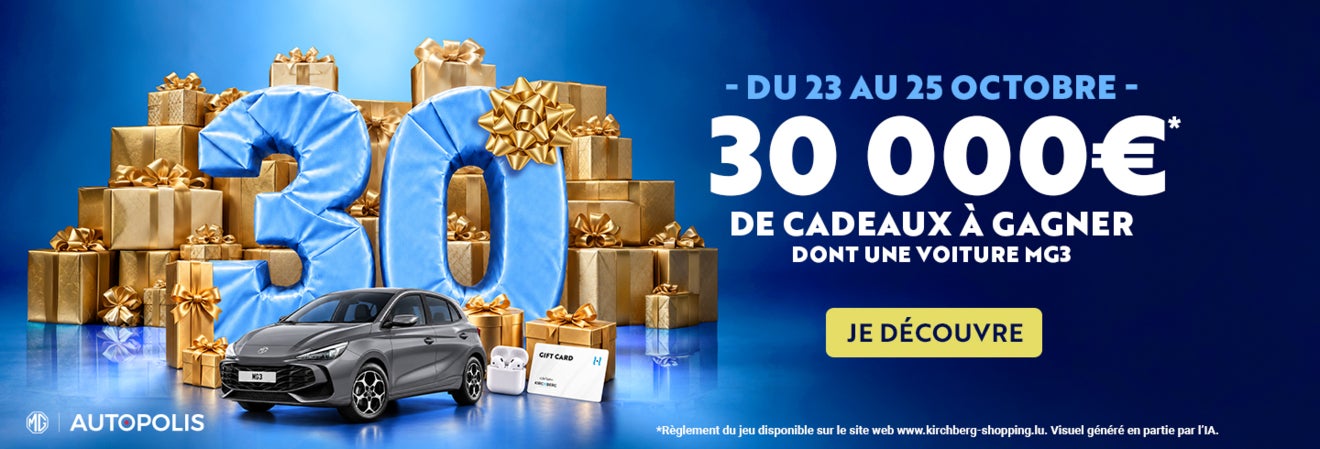 Anniversaire du Centre : 30 000€ de cadeaux à gagner