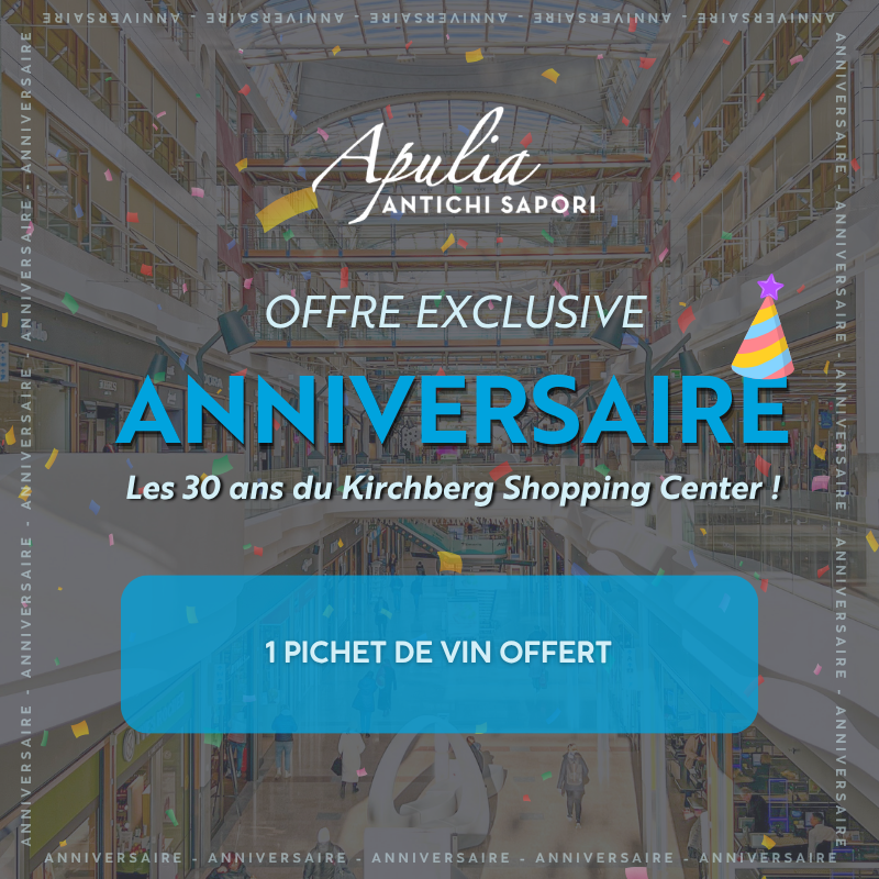 Offre anniversaire Apulia