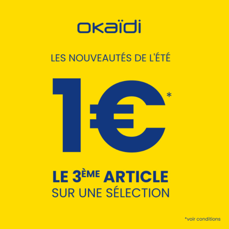 Offre de l'été OKAIDI - le 3ème article à 1€