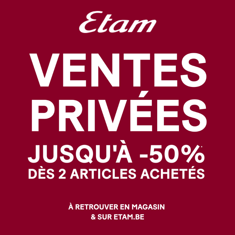 Ventes privées chez ETAM : jusqu'à -50% dès 2 articles achetés
