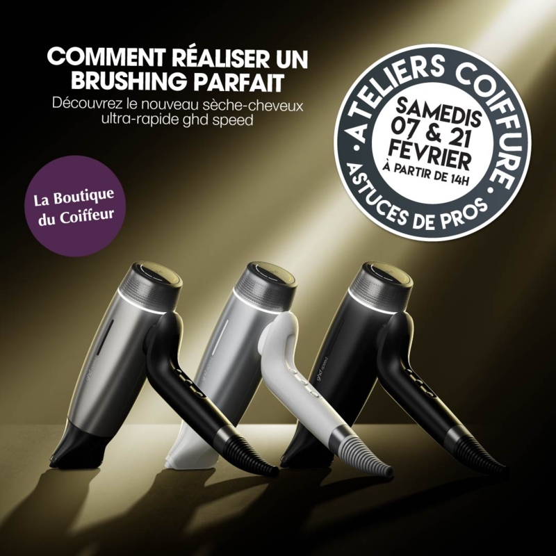 Ateliers coiffures de La Boutique du Coiffeur - tout pour un brushing parfait