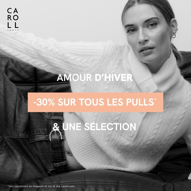 -30% sur tous les pulls & une sélection chez CAROLL !